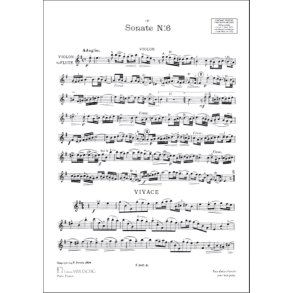 Sonate N 06 En Mi Mineur Vl Ou Fl-Piano